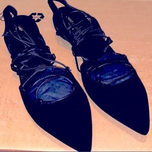 Saint Laurent Kid Scamosciato Flats